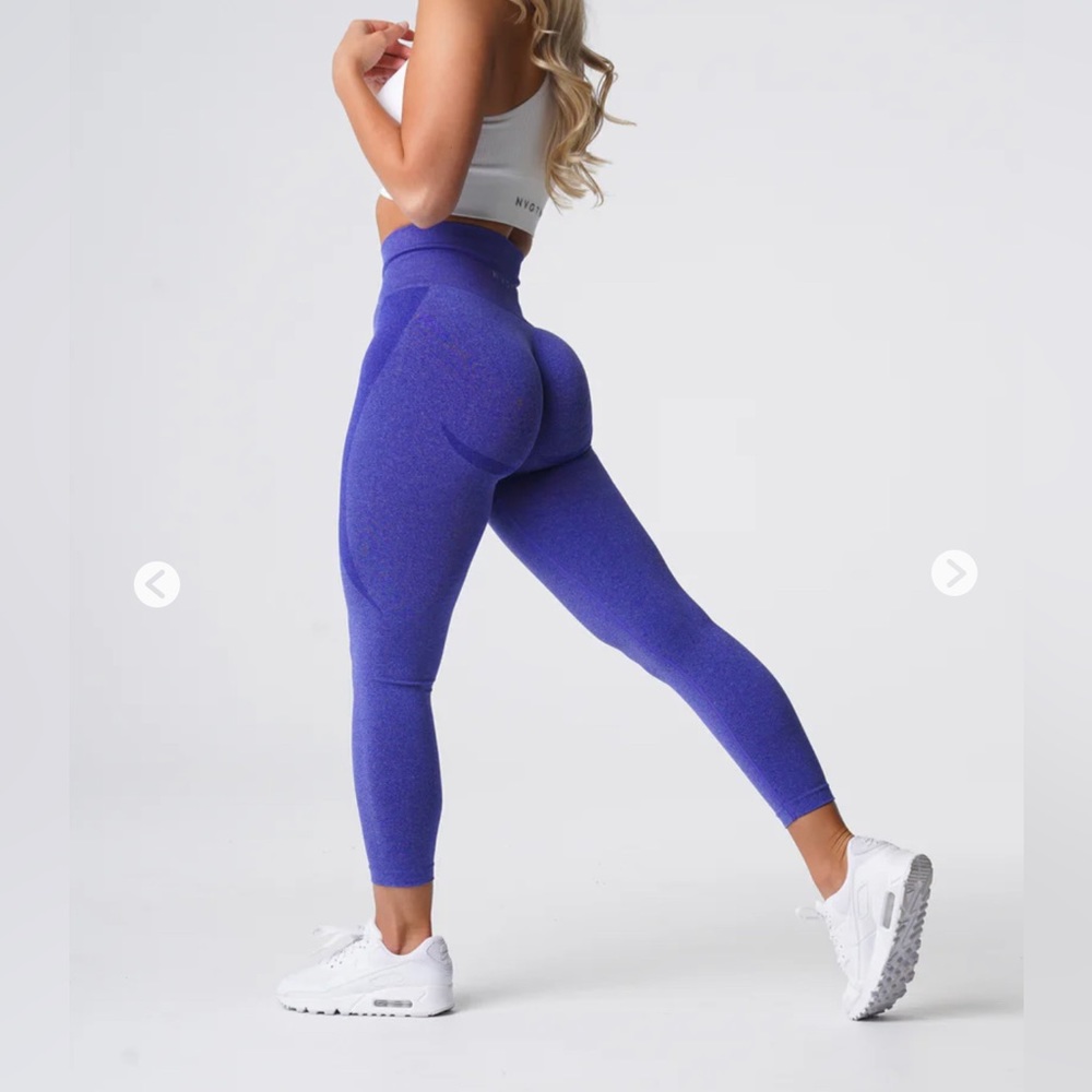 NVGTN Electric Blue Seamless Contour Leggings. size Medium